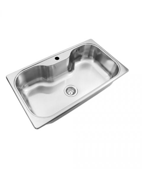 Pileta Simple de cocina modelo Luxor Si85A 85,5x48,2x21 Johnson Acero