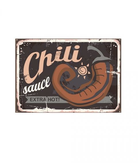 Placa Retro Cocina 34x24 cm Chili c/u