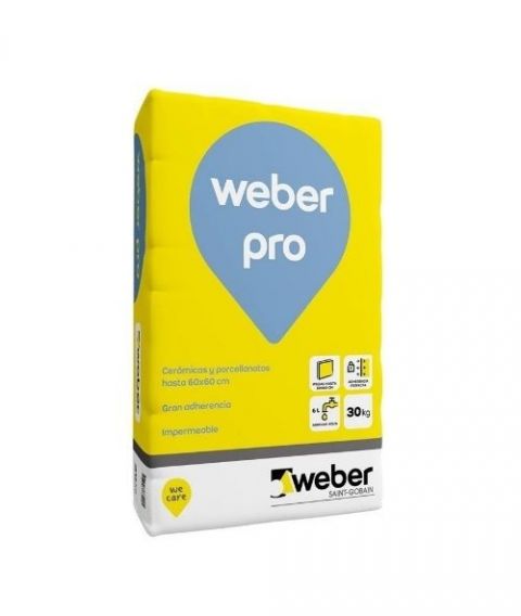 Weber Pro pegamento para Porcellanato x 25 kg 