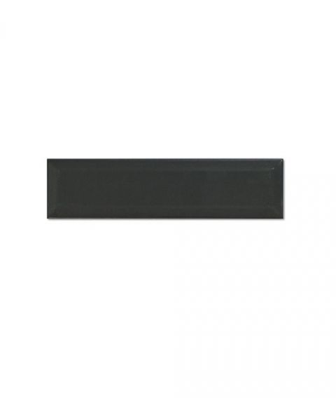 Cerámica biselada Negro Mate 7,5x30 caja por 22 unidades