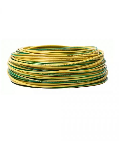 Cable unipolar Cobrhil verde/amarillo 1.5 mm x rollo 100 mts