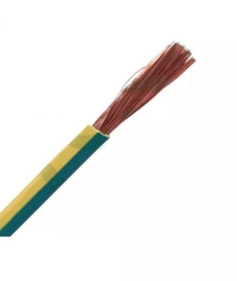 Cable unipolar por metro lineal verde / amarillo 1x6mm Cobrhil