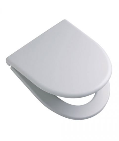 Ferrum Marina Tapa Asiento para Inodoro UF Blanco Satinado Cierre Suave Herrajes Metálicos THXUS-BE