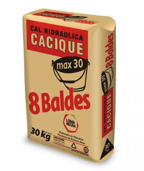 Cal Cacique Max 30 kg 8 Baldes Loma Negra