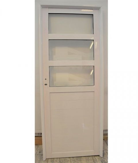 Puerta Linea Herrero 36 mm P4 Blanca 80x200 cm Der Abermax