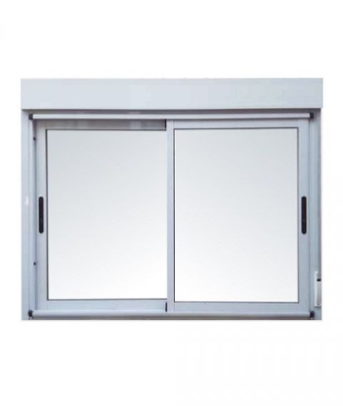 Ventana Corrediza Modena Vidrio Entero 150x60cm Sistema Compacto Abermax