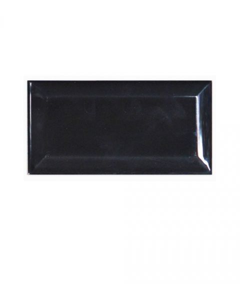 Biselado Soft Negro 7.5x15 cm Caja por 88 unidades (1 m2)