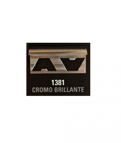 Atrim Guardacanto Arco 10x6mm x 2.5m Aluminio Cromo Brillante Cód. 1381
